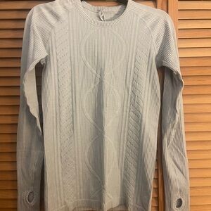 Lululemon Athletica Light Gray Ribbed Top